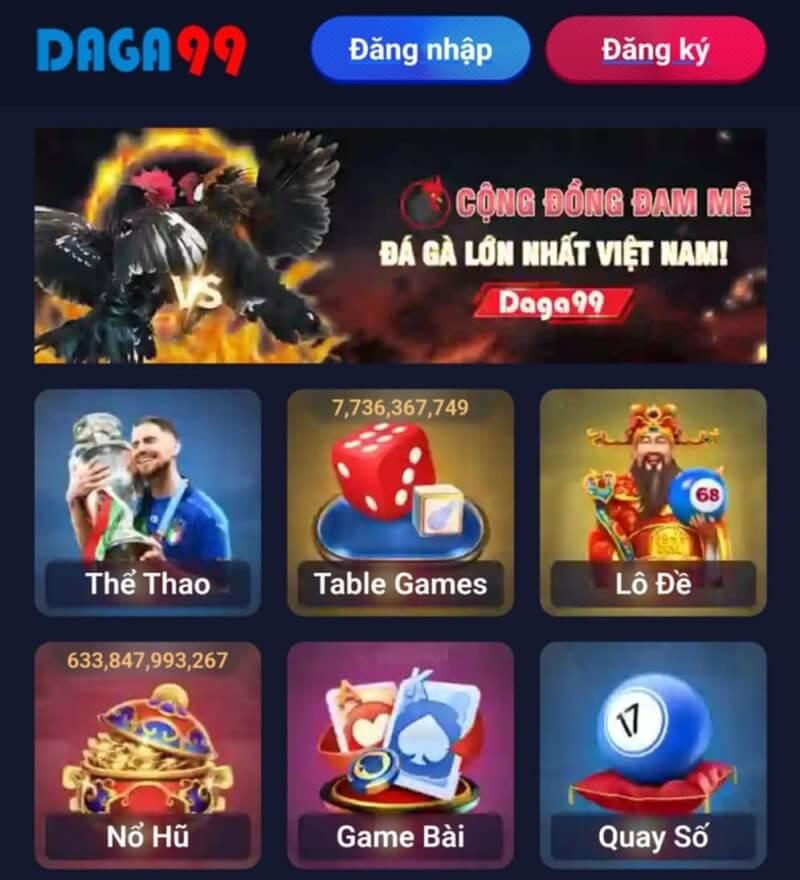 Truy cập nhà cái Daga99 chính thức và chọn “Đăng ký”